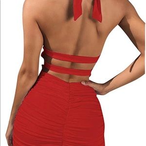 Rozegaga Woman Cutout Mini Bodycon Dress-MEDIUM